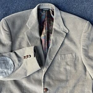Lauren Ralph Lauren Sport Coat Blazer Jacket 42R Brown Corduroy Elbow Patches